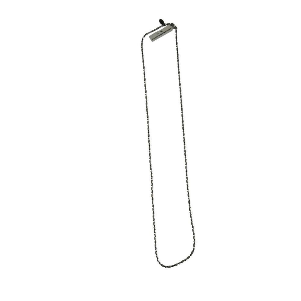 BICO Australia NWT Brushed Steel Ball Chain Necklace 24” - Picture 2 of 6
